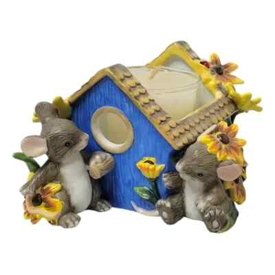 NIB Fitz & Floyd Charming Tails ''BIRDHOUSE VOTIVE HOLDER'' Figurine 93/707