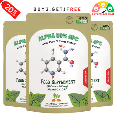 Alpha 50% GPC 700mg Kapseln - effektive & pflanzliche Kapseln - kognitive & sportliche Unterstützung