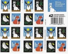 Scott  # 5822 - 5825 US Winter Woodland Animals  20 Stamp   Free Ship  M/NH O/G