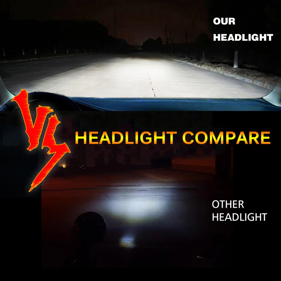 2 герметичных светодиодных фары дальнего света для Ford E-150 E-250 E-350 H6054 7x6 дюймов - Изображение 3 из 4