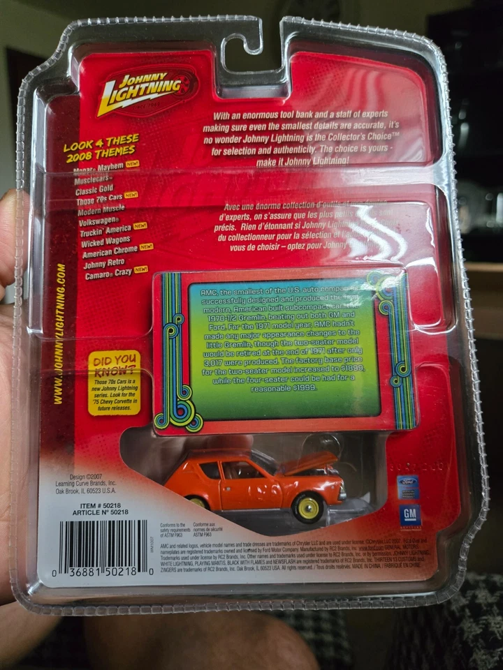 Johnny White Lightning Those 70's Cars 1971 AMC GREMLIN 1/25 - Image 3 of 4
