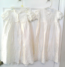 Vtg Phyllis Baby Wear-Christening White Satin Gown  Robe SET Embroidered Lace