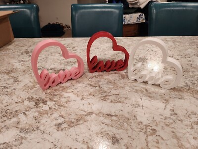 Heart LOVE Decor. Valentines, Mothers Day, Everyday 3D Printed
