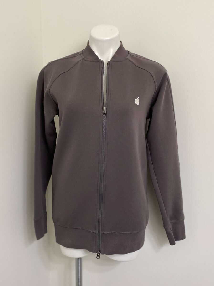 Apple Store Employee Full Zip Gray Embroidered Apple Logo Apple Store Employee Full Zip Gray Embroidered Apple Logo