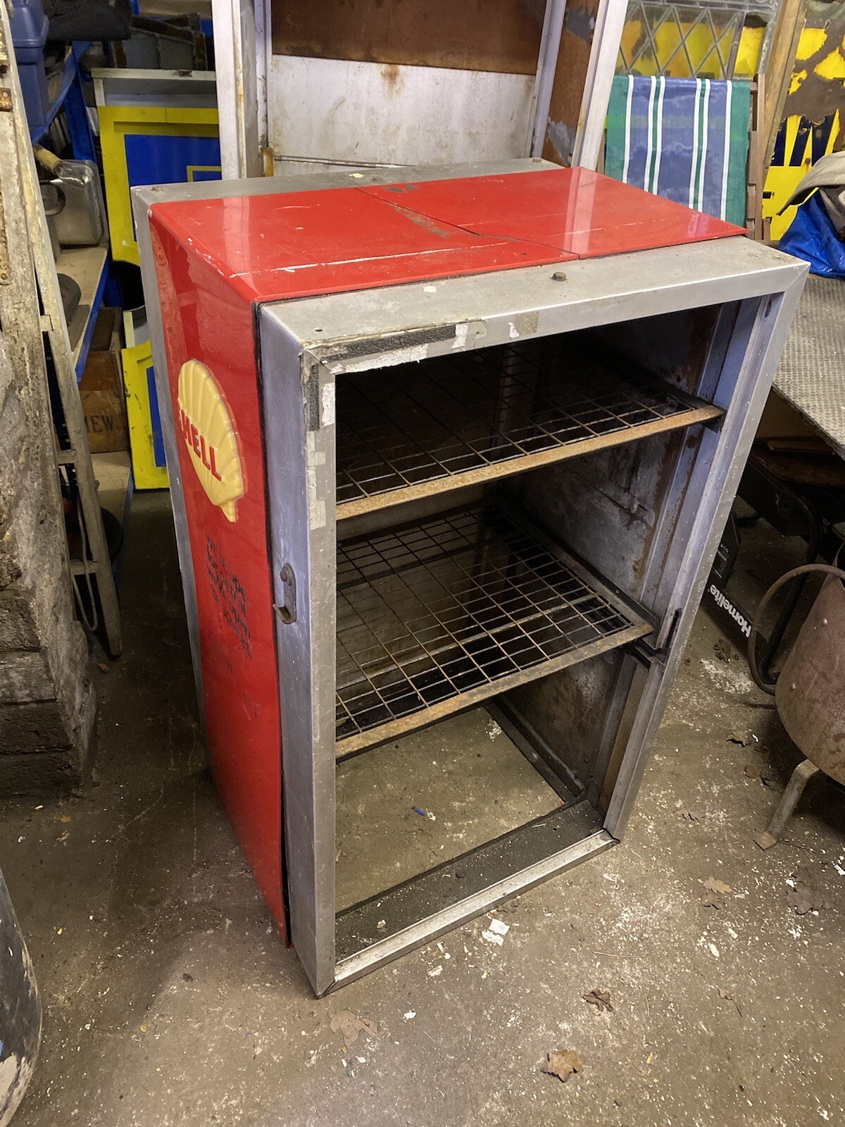 2x Vintage Shell Forecourt Oil Stand Cabinets Automobilia *RARE* | eBay UK