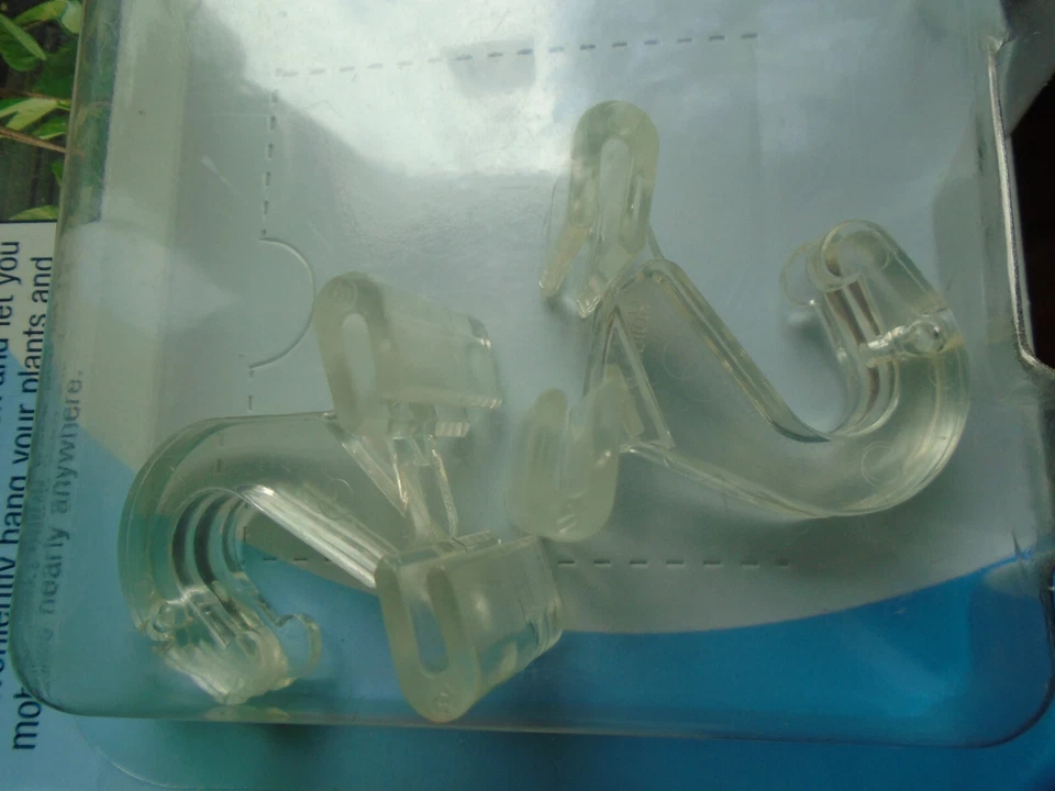 Ganchos de techo de plástico transparente con bisagra - Colgador de techo de rejilla - 2 piezas Foto 2 de 4