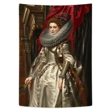 Medieval French Noble Girl Painting Wall Art Poster Fabric WITHOUT FRAME 36x24in