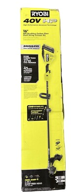 #ad #ad RYOBI RY40HPST01K 40V Brushless 16quot; Carbon Fiber Shaft String Trimmer TOOL ONLY $90.99