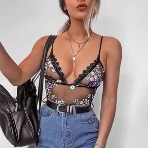 maglia trasparente nera