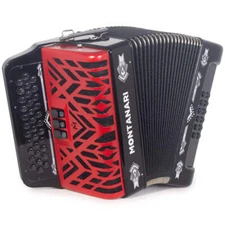 Montanari CM II Accordion 3 Switch 3412 EAD Black with Red