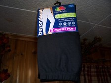 FRUIT OF THE LOOM LADIES THERMAL WAFFLE PANTS SIZE 3XL 22 BLACK THERMAL PANT NEW