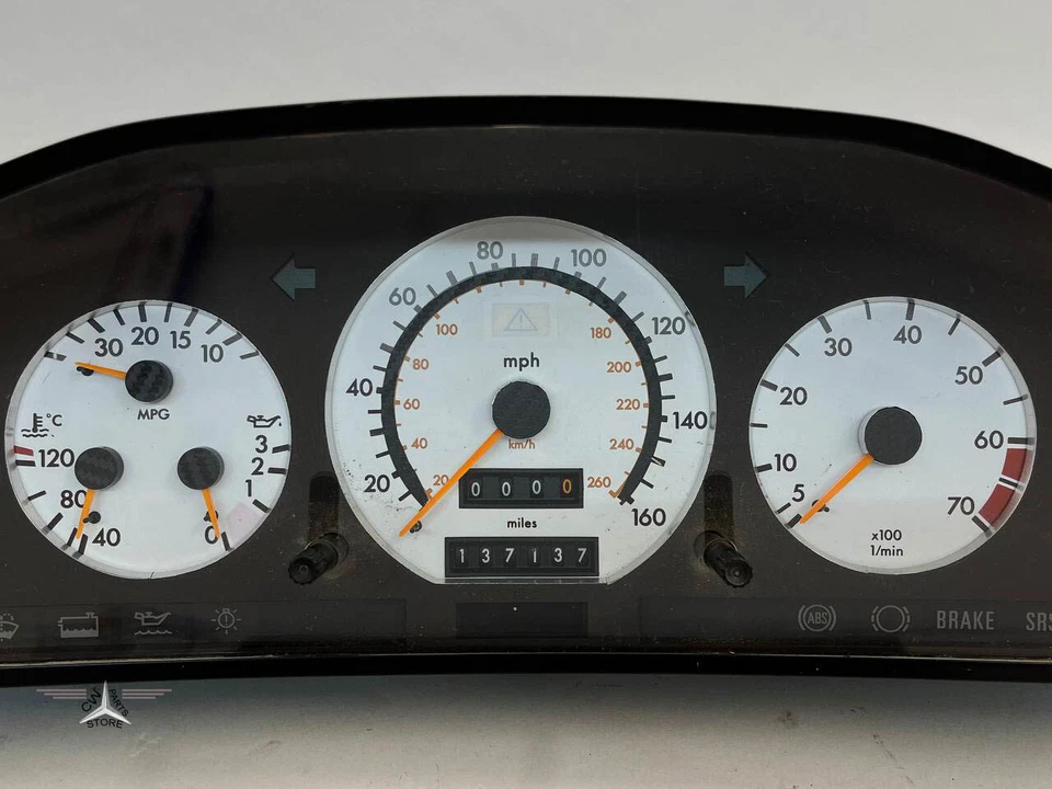 Cuadro de instrumentos velocímetro Mercedes W140 400SE 1992 137 k millas OEM Foto 3 de 4