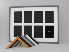 Suits Eight 5x7" sized Photos. 50x70cm. Wooden Multi Aperture Photo Frame.