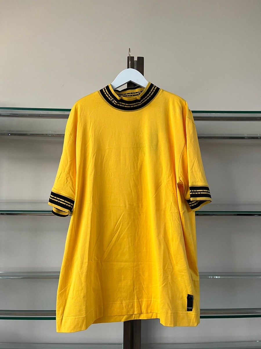 FENDI ロゴプリント Tシャツ ブラウン/イエロー s-l1200.jpg