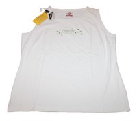 Damen T-SHIRT Tanktop Top TrÄGertop Etirel Weiss Sporttop Gr. 46 Neu