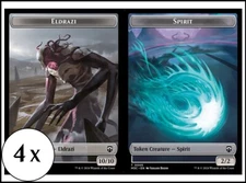 MTG - 4 x Eldrazi Spirit Token - Modern Horizons 3 - MH3 - Playset 4x x4