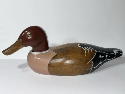 Mallard Hen Duck Decoy Solid Body Wooden Duck Decoy 10.5” Vintage Mallard Hen