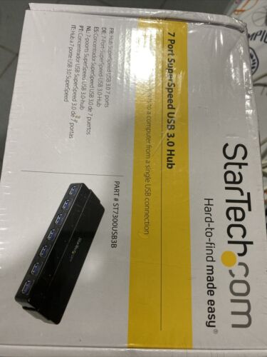 New StarTech 7 Port SuperSpeed USB 3.0 Hub ST7300USB3B up to 5Gbps USB Extender - Picture 1 of 7
