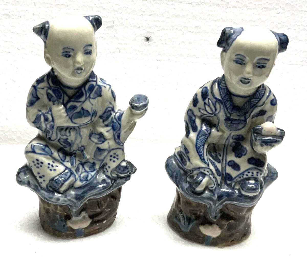 Paire de Statuettes en céramique - Label Emmaüs