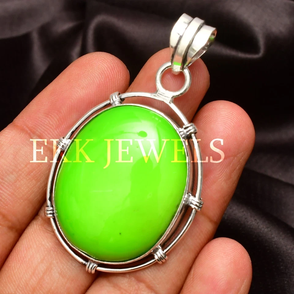 Ciondolo gioiello fatto a mano in argento sterling 925 con pietra preziosa al... - Immagine 2 di 4