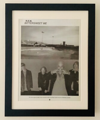 R.E.M+BITTERSWEET ME+1996+ORIGINAL FRAMED MUSIC MAGAZINE AD