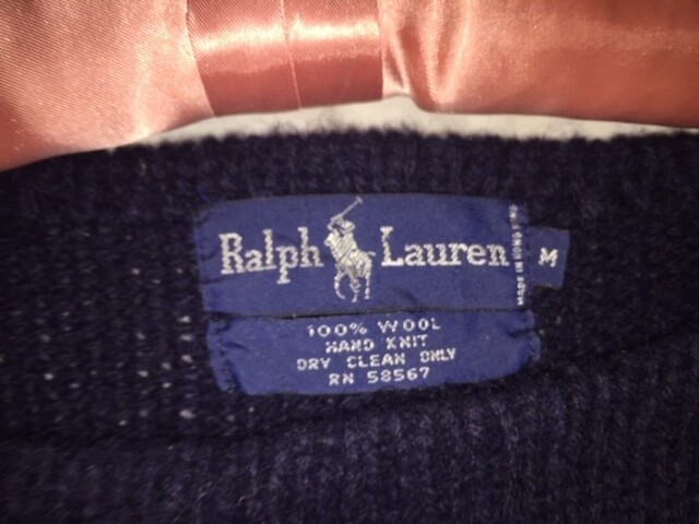 Rare Ralph Lauren Blue Label Couture Duck Sweater M/Navy image 3