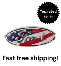 For Ford F150 FRONT GRILLE / TAILGATE Flag Emblem USA Explorer Edge Ranger 9"
