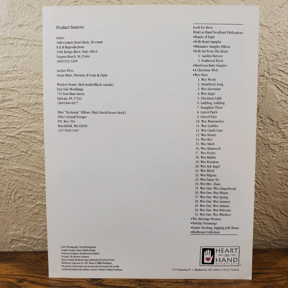 Heart In Hand Birdhouse Collection Birds Folk Spring Motifs Cross Stitch Chart - Image 3 of 4