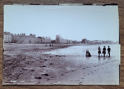 Antikes Foto von Burnham-on-Sea Strandszene - Francis Frith & Co. 21 cm x 15 cm
