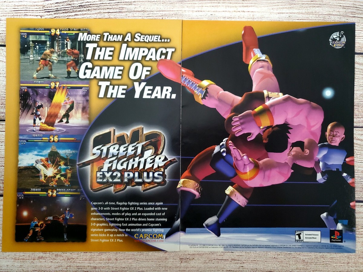 Street Fighter EX2 Plus Playstation 1 PS1 2000 Vintage Promo