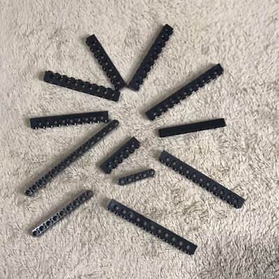 LEGO Parts - Black Technic  parts lot of 12