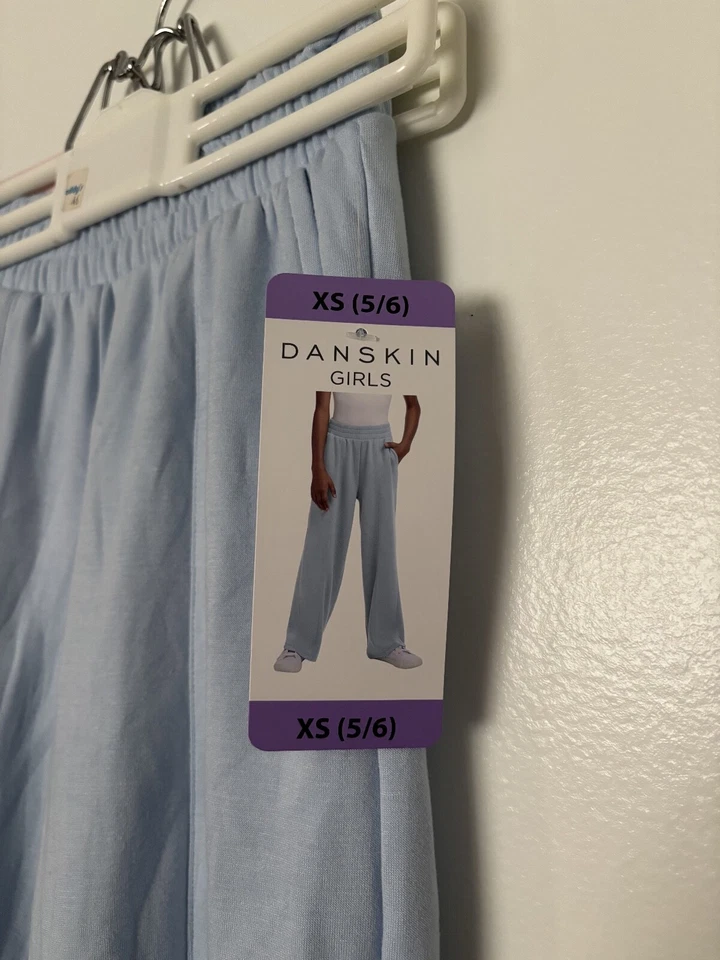 Danskin девочки синий эластичной широкие ноги тянуть на тренировочные штаны размер XS (5-6) - Изображение 2 из 4