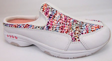 Easy Spirit Women's Traveltime Classic Slip On Mules Size 5.5 M, White/Multi