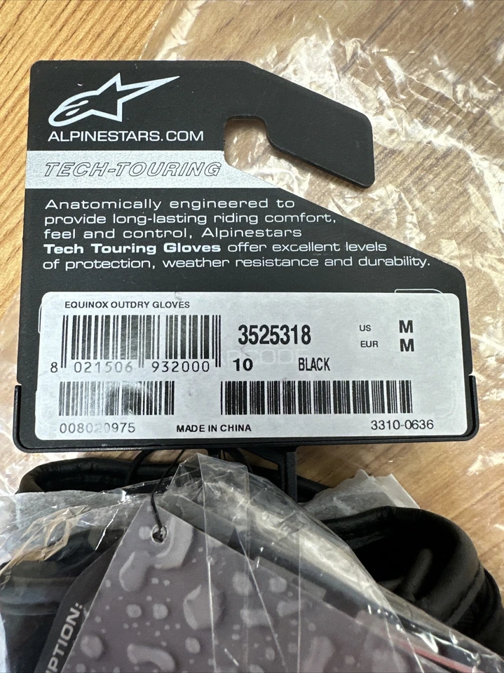 ALPINESTARS 3310-0636 3525318-10-MEquinox 手套 Equinox Outdry 手套 全新 — 第 2/4 张图片