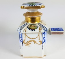 Porzellan Flakon, Handmalerei, Th&uuml;ringen, um 1860 - 1870 AL492
