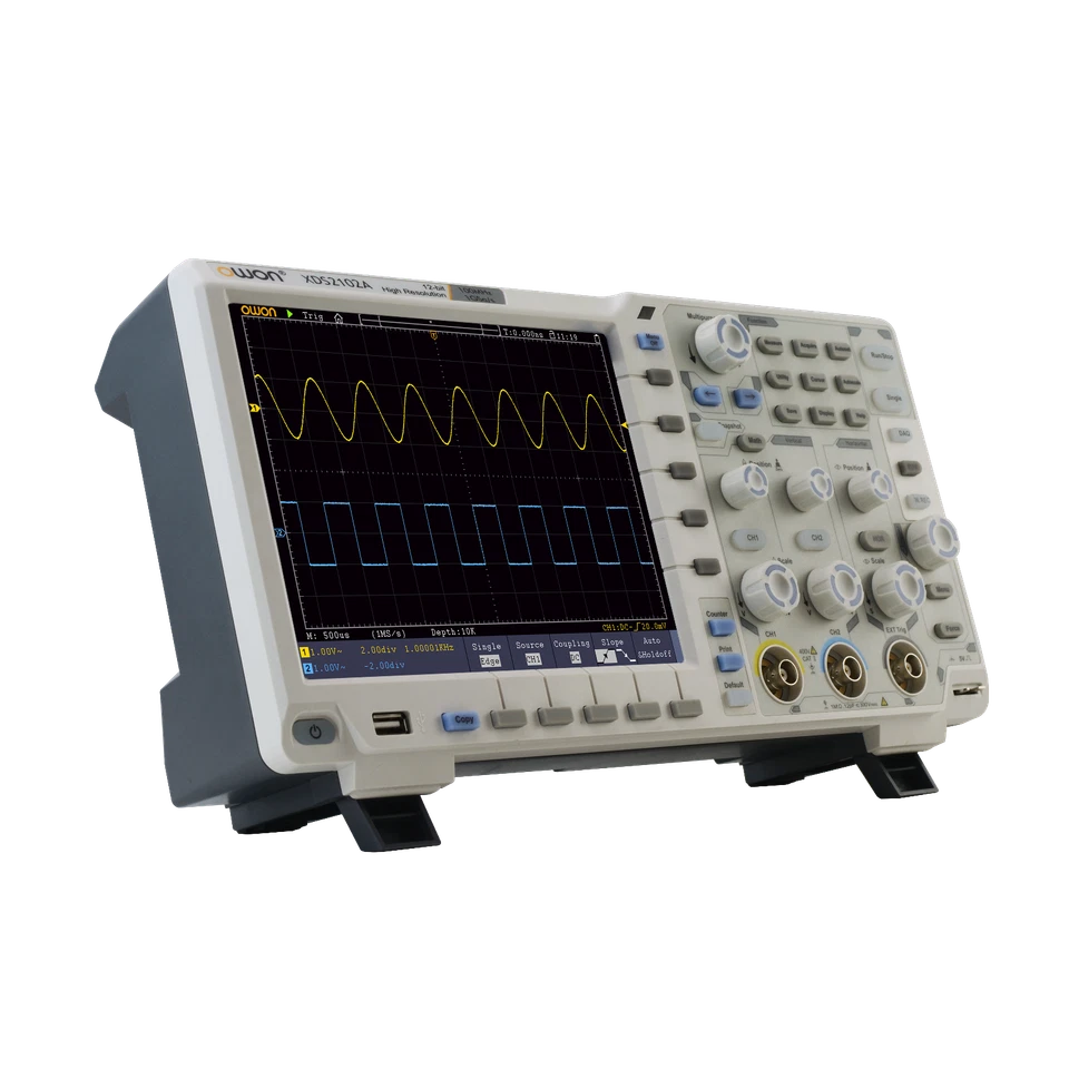 OWON XDS2102A 100MHz 12 bits 20M  High Resolution ADC Digital Oscilloscope - Image 3 of 4