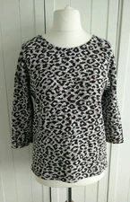 Tu Brown Leopard Animal Print Top Size 12
