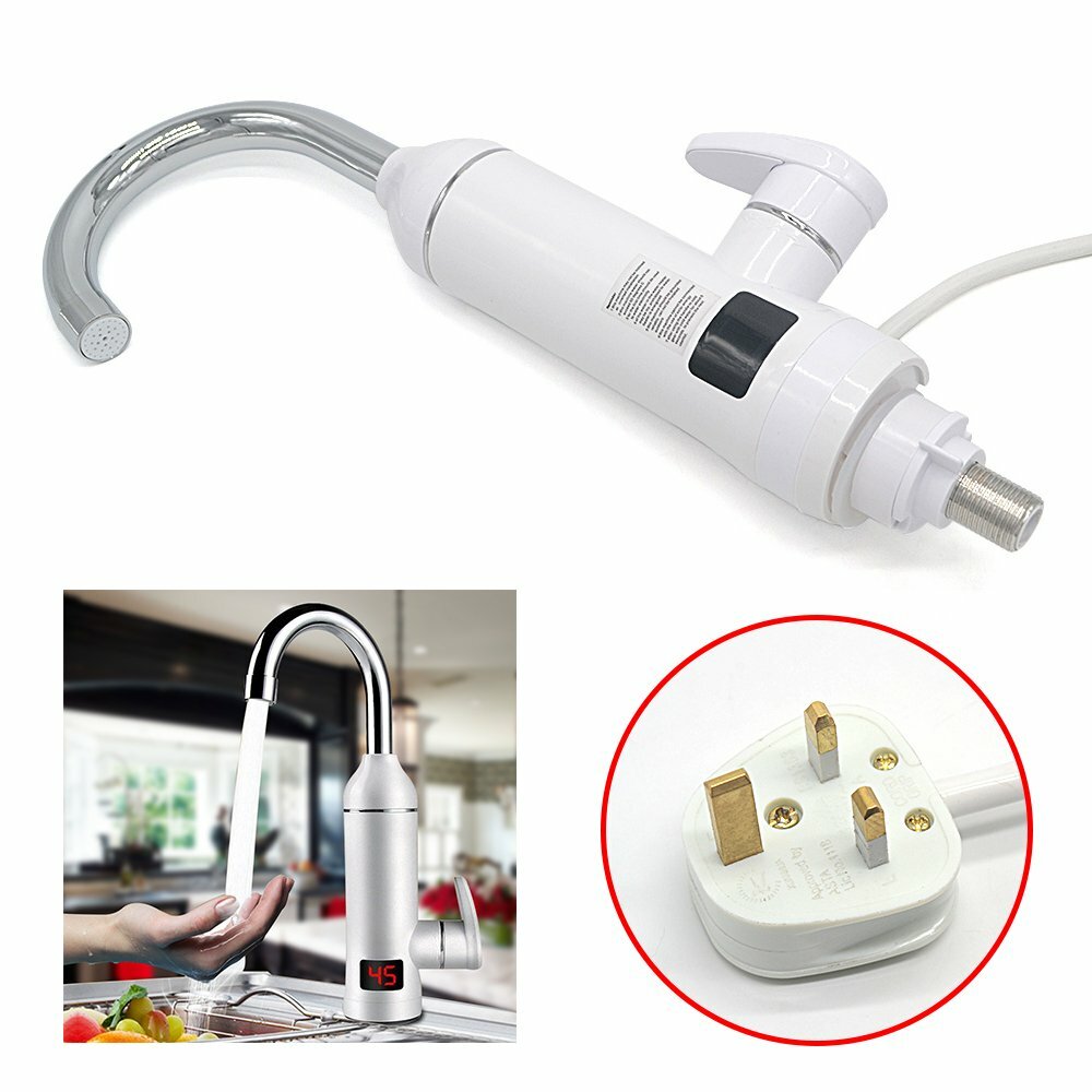 220V Electric Faucet Tap Hot Cold Water Heater Heating Instant Kitchen Sink  Tool | eBay