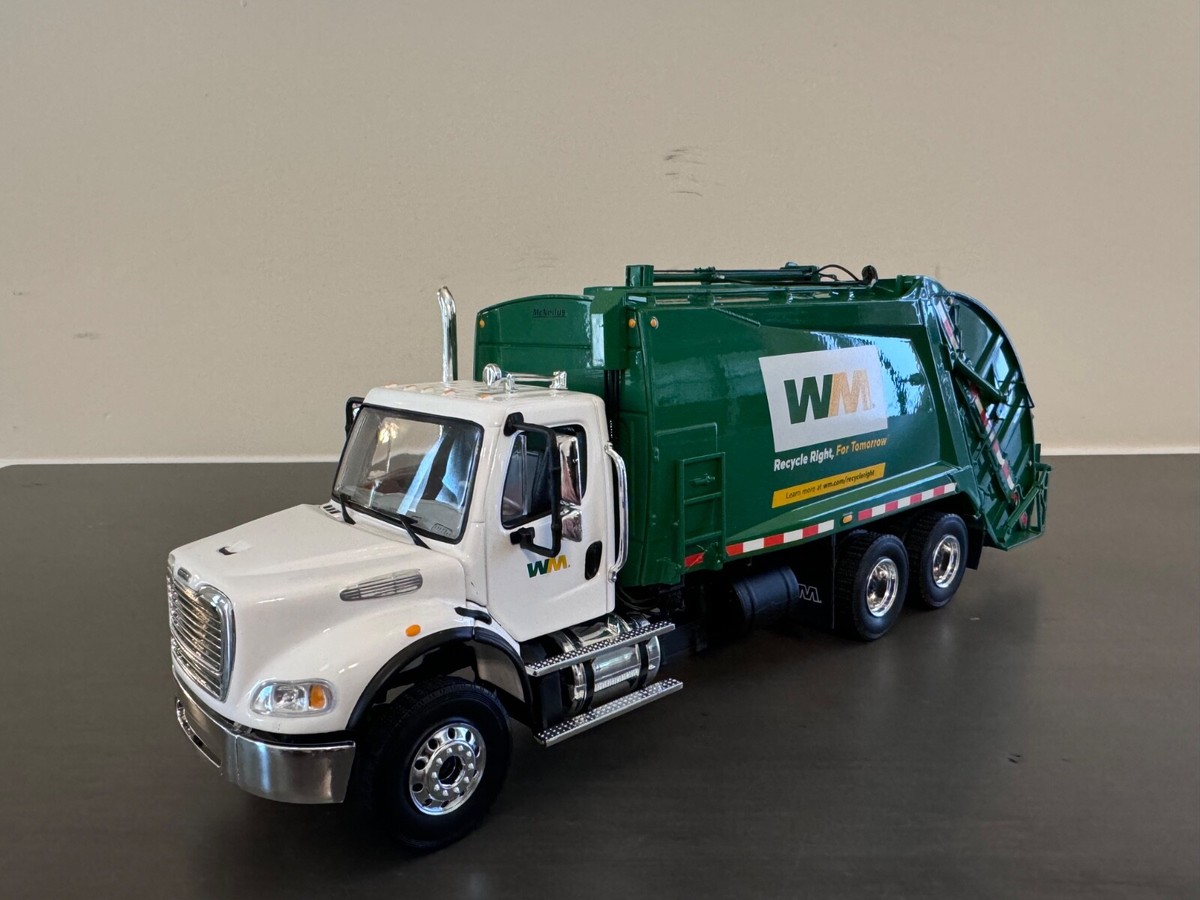 1/34 DCP/ First Gear- Freightliner M-2 Rear Loader (Waste Management) w/  Bins - Main Image
