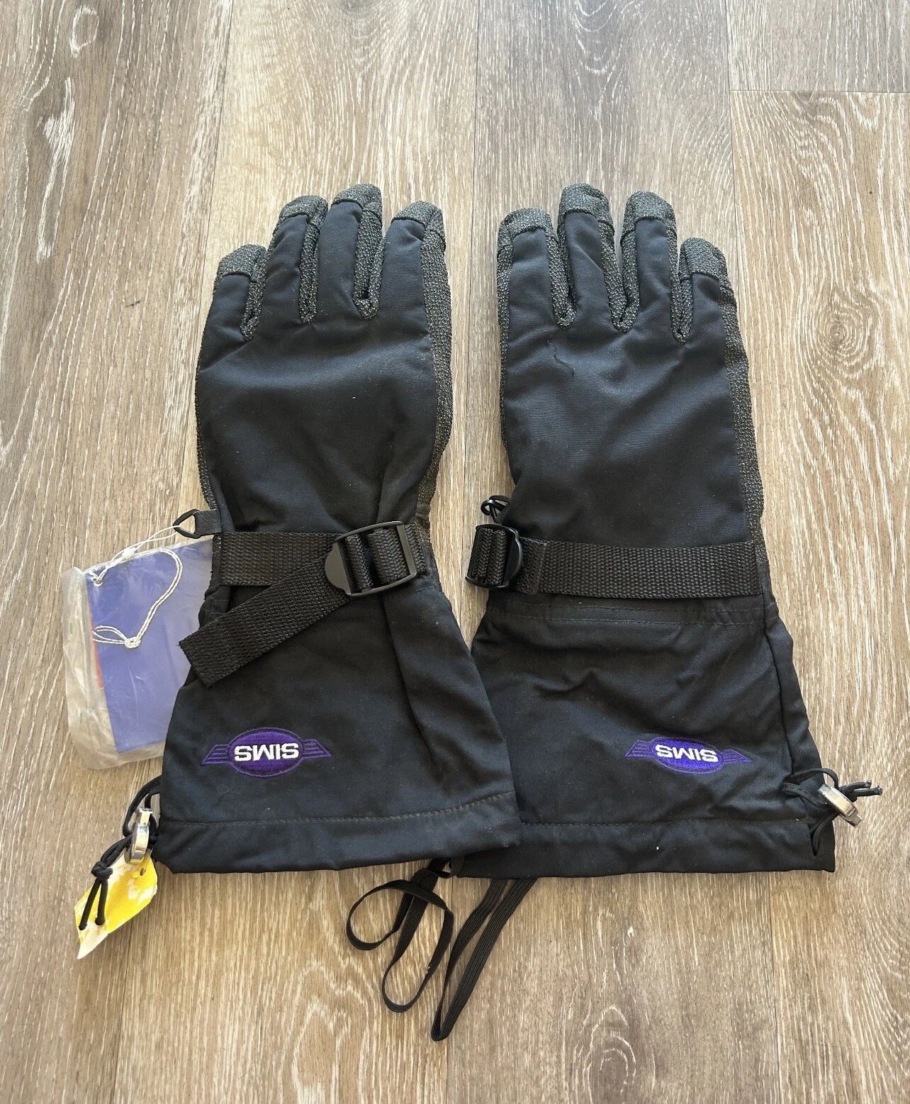 NEW SIMS SNOWBOARDS VINTAGE 80’S SNOW SURF GOLF MX SKI GLOVES MEDIUM STICKER