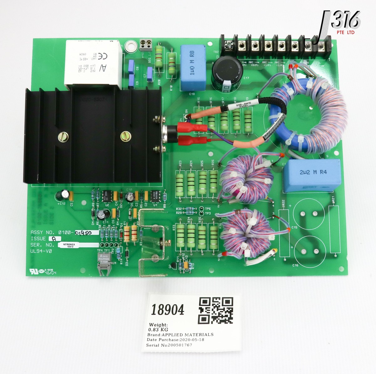 ユウ 18904 APPLIED MATERIALS PCB, ARC INTERRUPT PCB ASSY (MK2), ISSUE A