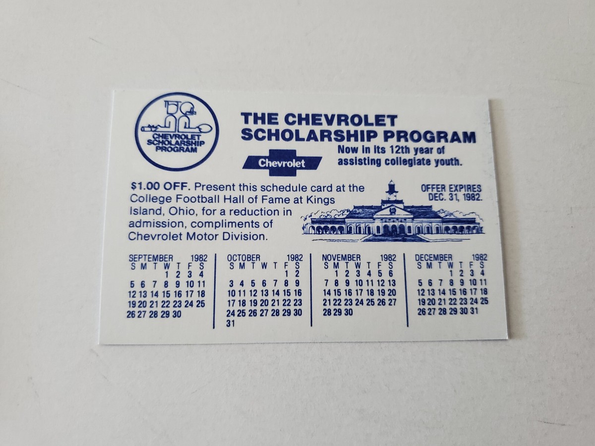 js15-wabash-college-1982-football-chevrolet-pocket-schedule-card-ebay