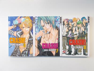 Crash! # 3 + 7 + 8. Yuka Fujiwara - Deutsch. Tokyopop Manga