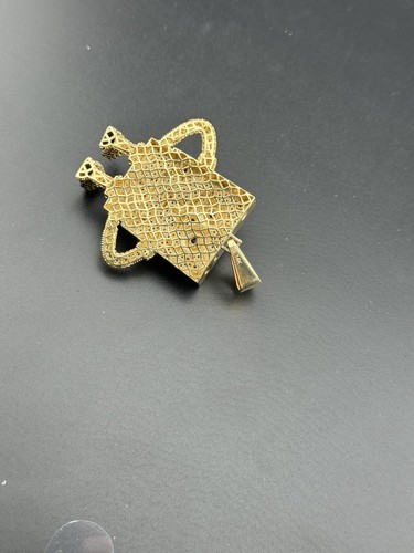 14K Yellow Gold 20.6 Grams Large SpongeBob Character Pendant Simulated Stones - Picture 11 of 11