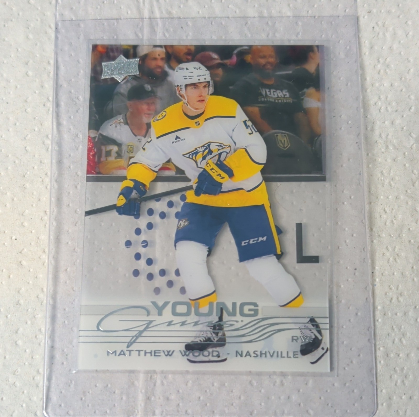 Upper Deck Young Guns Matthew Wood #228 Nashville Predators Clear Cut 2025-26