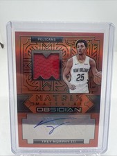 2023-24 Panini Obsidian - Matrix Material Auto Trey Murphy III /75 Game Worn
