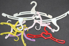  VINTAGE DOLL SIZE MISC SIZE PLASTIC HANGERS--EXCELLENT 1-5-13