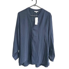 Target Blouse Shirt Sz 20 City Dressing Rolled Sleeve Blue BNWT