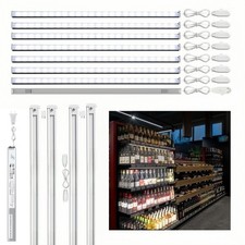 TITATEC 8-Pack 4Ft Gondola Lights 6000K Pure White LED Kit with Full Accessorie