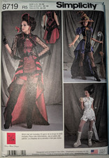 8719 SIMPLICITY - COSTUME: SHRUG CORSET SKIRT CAPE - Sz: 14-16-18-20-22 UNCUT FF